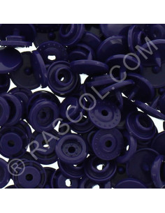 Bolsa de 25 broches de resina KAM redondas - Violeta oscuro