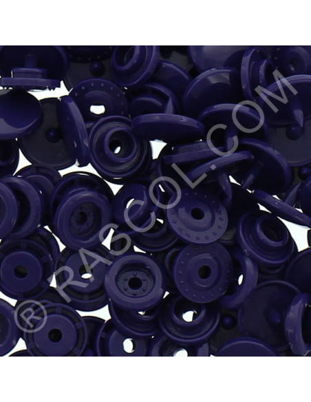 Bolsa de 25 broches de resina KAM redondas - Violeta oscuro