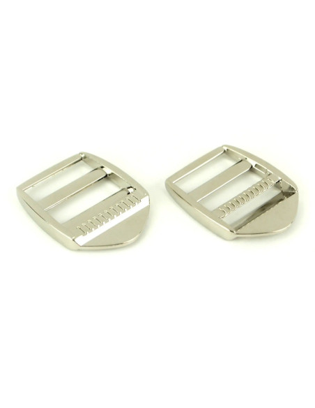 Hebillas de ajuste de metal plateado de 25 mm