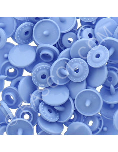 Bolsa de 25 broches de resina KAM redondas - Azul lila