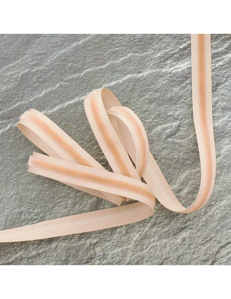 Cinta de terciopelo grosgrain - Beige