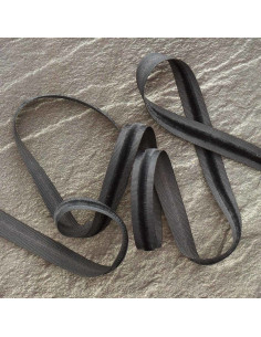 Cinta de terciopelo grosgrain - Gris oscuro