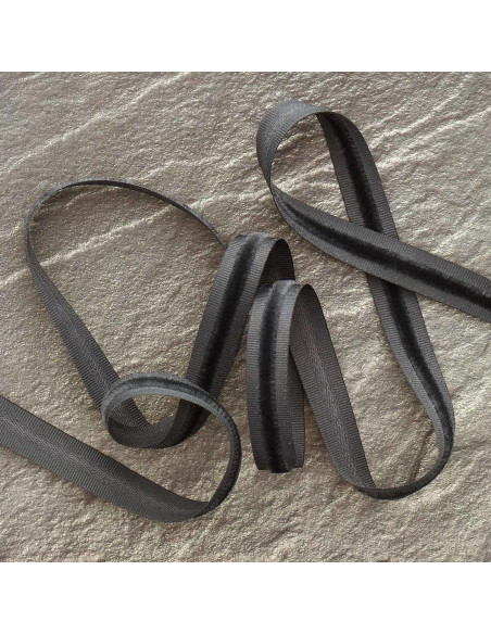 Cinta de terciopelo grosgrain - Gris oscuro