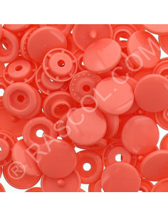 Bolsa de 25 botones de resina KAM redondos - Coral