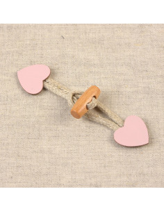 Corazón de imitación de Brandeburgo - Rosa