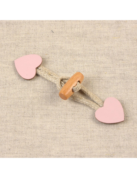 Corazón de imitación de Brandeburgo - Rosa