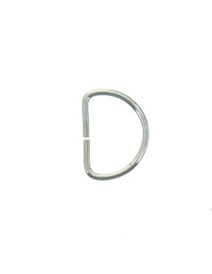 Anillo en D de 25 mm - Plata