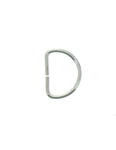 Anillo en D de 25 mm - Plata