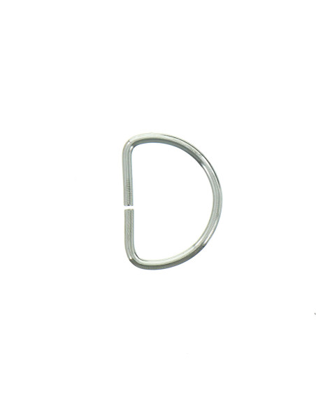 Anillo en D de 25 mm - Plata
