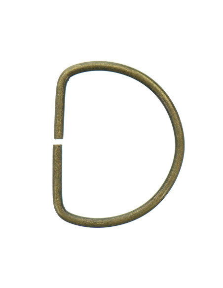 Anillo en D 40 mm - Bronce