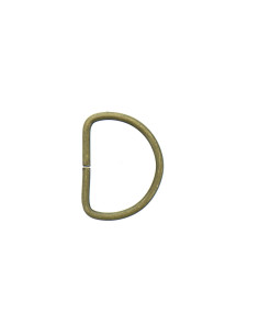 Anillo en D 25 mm - Bronce