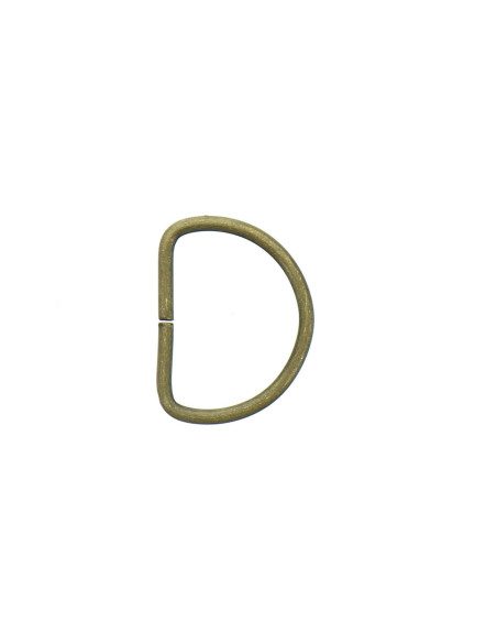 Anillo en D 25 mm - Bronce