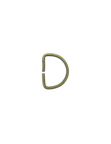 Anillo en D 20 mm - Bronce