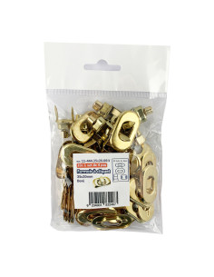 Lote de 20 cierres giratorios ovalados 35 x 20 mm - Oro