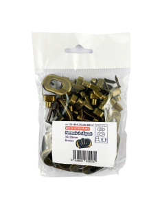 Juego de 20 cierres giratorios ovalados de 35 x 20 mm - Bronce