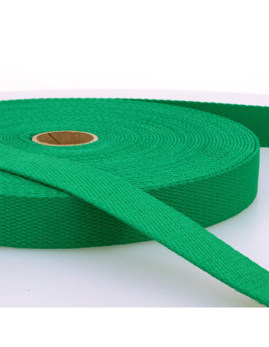 Correa de algodón para bolsas - Verde esmeralda