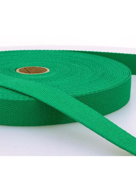 Correa de algodón para bolsas - Verde esmeralda