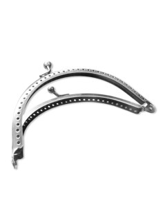 Cierre semirredondo para bolso de mano 80 mm - Plata
