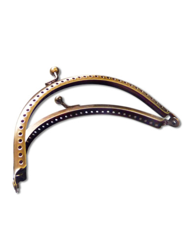 Cierre semicircular para bolso de mano 80 mm - Bronce
