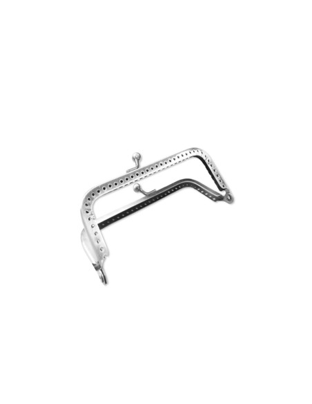 Cierre rectangular para bolso de mano 75 mm - Plata
