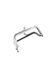 Cierre rectangular para bolso de mano 100 mm - Plata