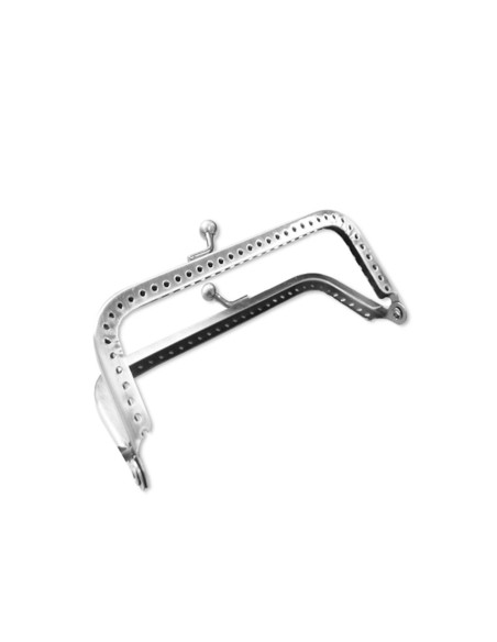 Cierre rectangular para bolso de mano 125 mm - Plata