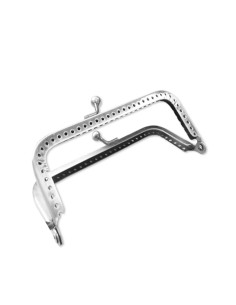 Cierre rectangular para bolso de mano 150 mm - Plata