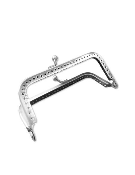 Cierre rectangular para bolso de mano 150 mm - Plata