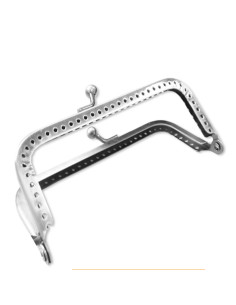 Cierre rectangular para bolso de mano 180 mm - Plata