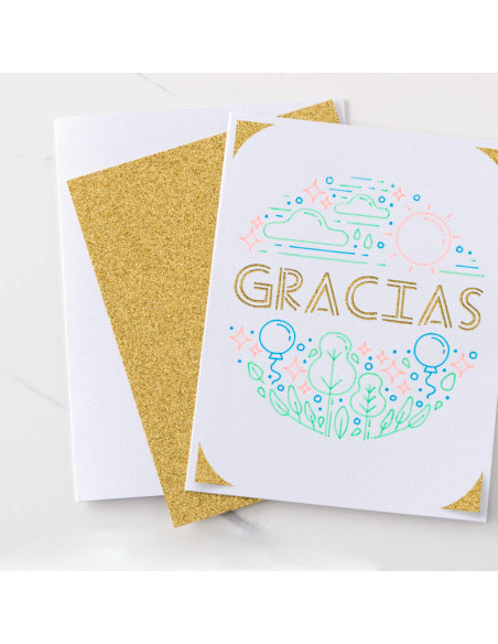 Bolígrafos de gel con purpurina rosa, naranja y amarilla Cricut Joy