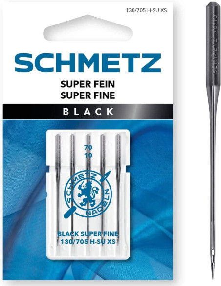 Agujas Super Fina Negra Schmetz