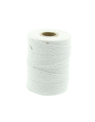 Cordón de algodón macramé 2 mm - Blanco