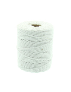 Cordón de algodón macramé 4 mm - Blanco