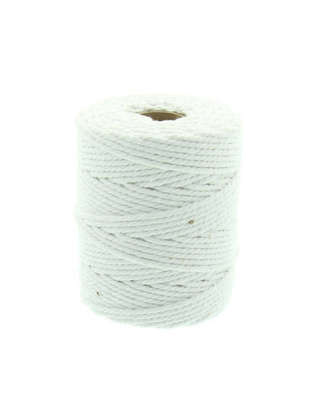 Cordón de algodón macramé 4 mm - Blanco