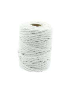 Cordón de algodón macramé 5 mm - Blanco
