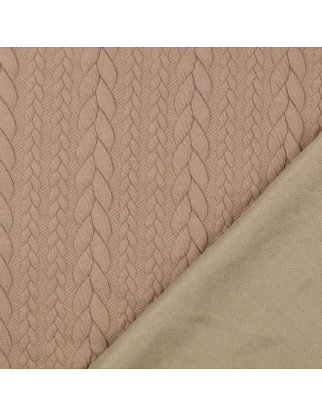 Tejido de sudadera trenzado - Gamuza