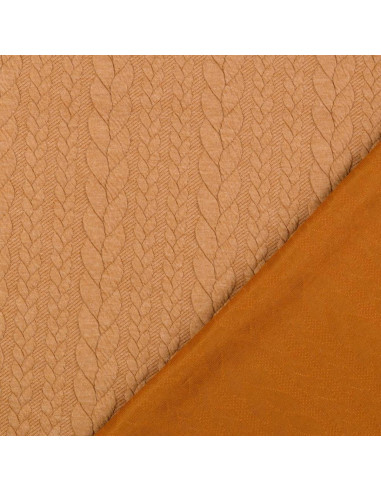 Tejido de sudadera trenzado - Camel