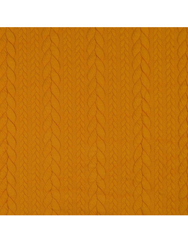 Tejido de sudadera trenzado - Amarillo sol