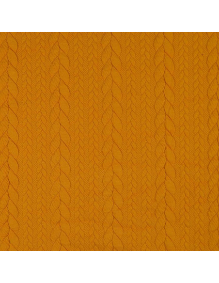 Tejido de sudadera trenzado - Amarillo sol