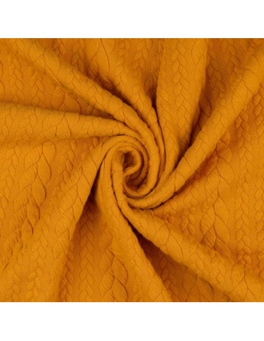 Tejido de sudadera trenzado - Amarillo sol