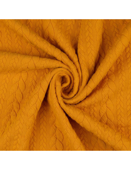 Tejido de sudadera trenzado - Amarillo sol