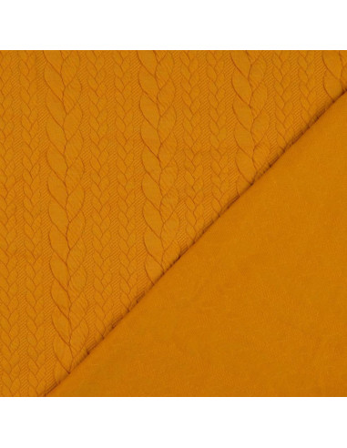 Tejido de sudadera trenzado - Amarillo sol
