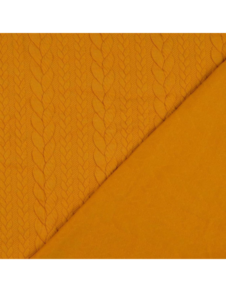 Tejido de sudadera trenzado - Amarillo sol