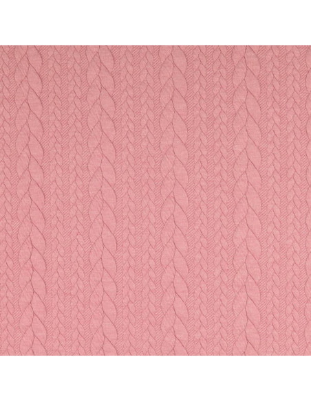 Tejido de sudadera trenzado - Rosa viejo