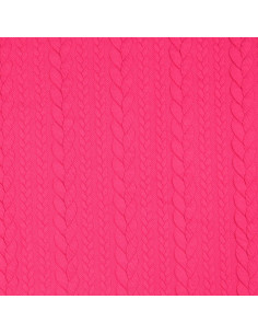 Tejido de sudadera trenzado - Fucsia