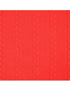 Tejido de sudadera trenzado - Rojo