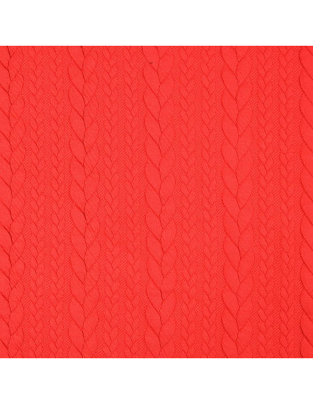 Tejido de sudadera trenzado - Rojo