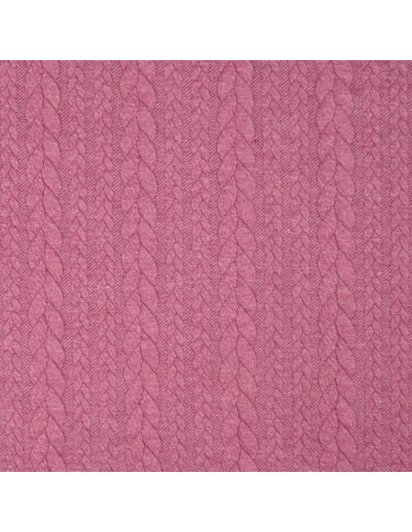 Tejido de sudadera trenzado - Rosa viejo oscuro