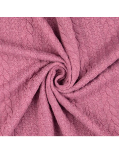 Tejido de sudadera trenzado - Rosa viejo oscuro 2