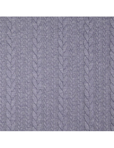Tejido de sudadera trenzado - Gris tormenta